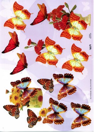 A4 Decoupage Sheet - Butterflies (504709)
